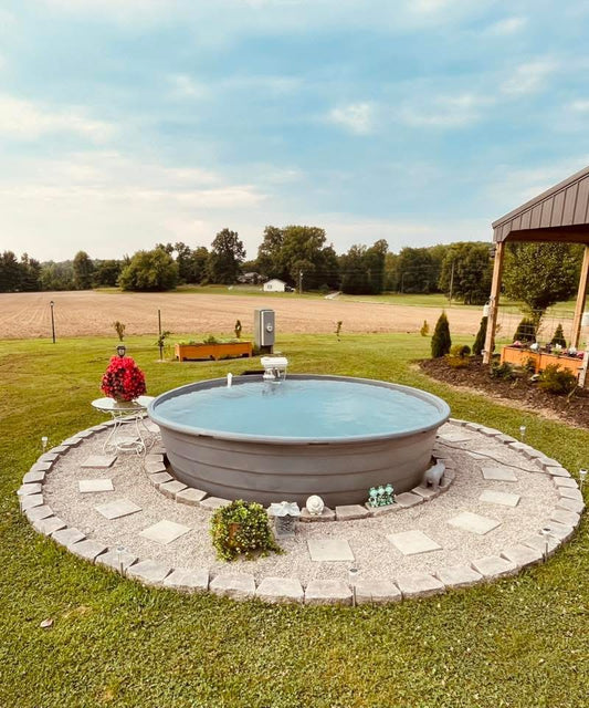 Stock tank pool Polyethylene gray 8'