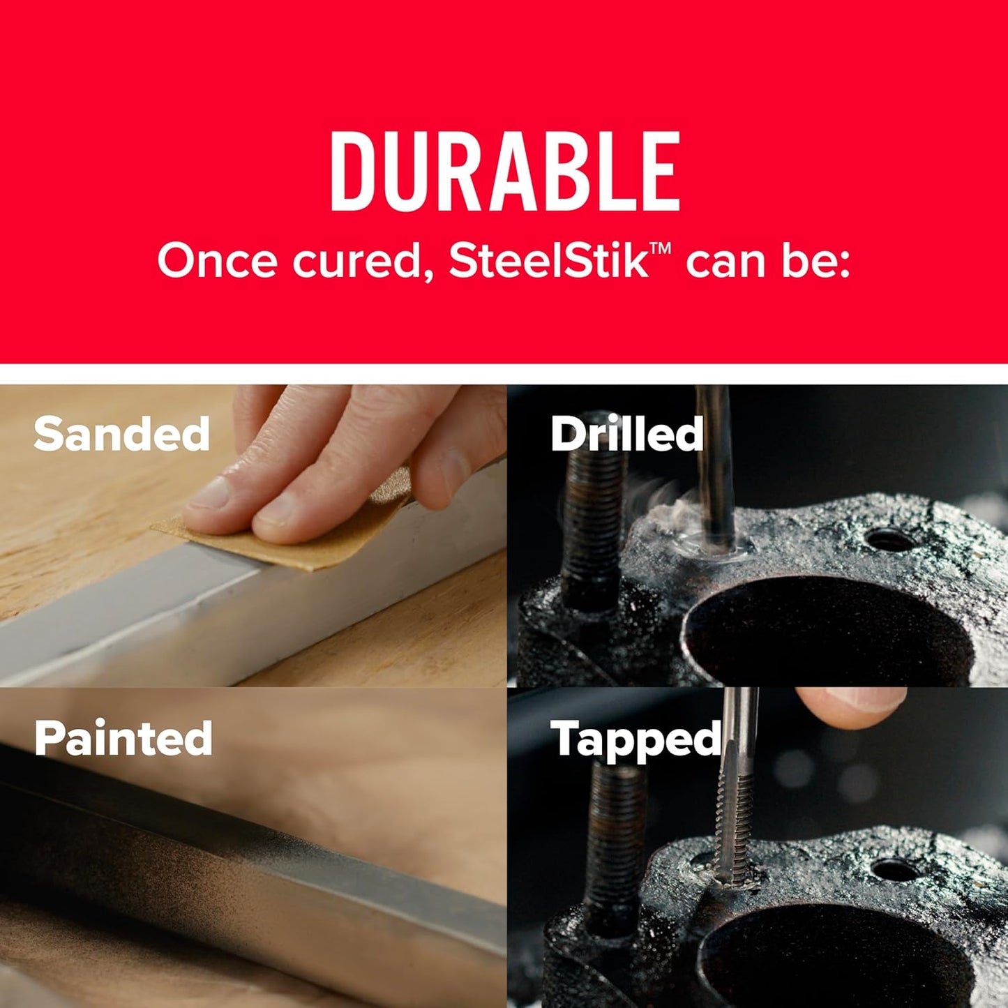 JB Weld Steel Putty repair stock tank pool