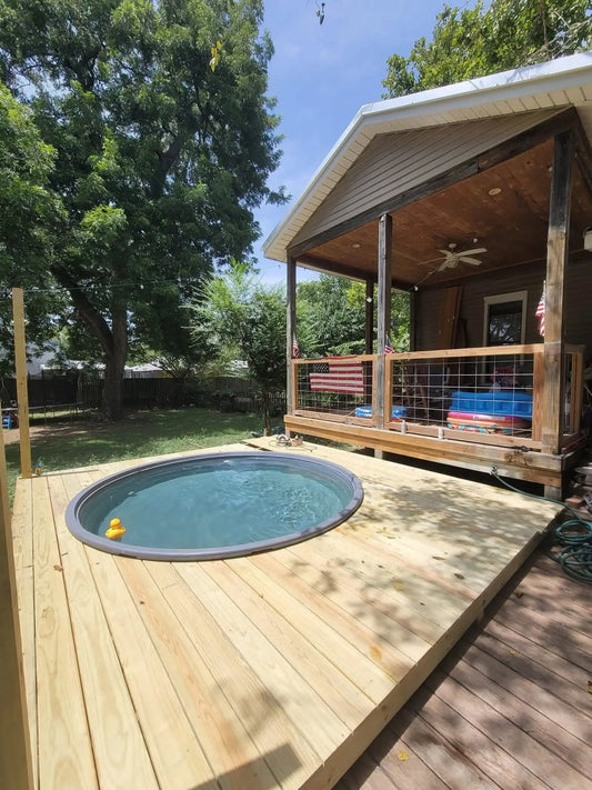 Stock tank pool Polyéthylène gris 8' ILOTank